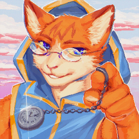 кот в очках и часы 