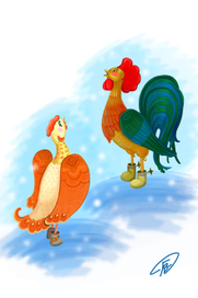 Петух да курочка