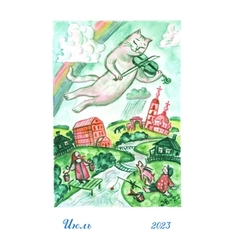 Календарь на 2023 год. Котики-музыканты