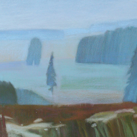 Дюна на Куршской косе. 2015. т.б., пастель. 50х65