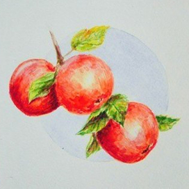 красные яблочки