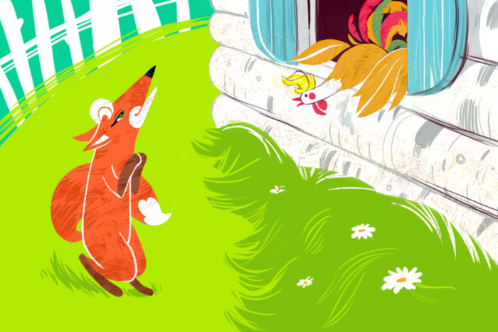 Лиса заговаривает петушка