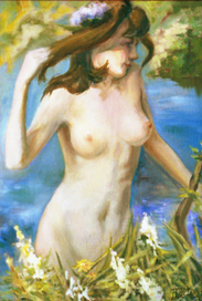 купание нимфы