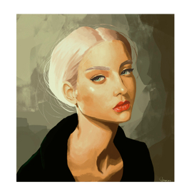 девушка в пальто