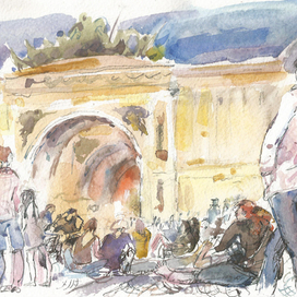 Музыканты на Дворцовой площади