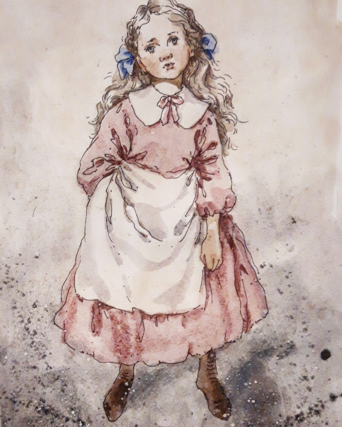 Девочка в розовом платье