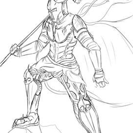 Иллюстрация вымышленного фэнтези персонажа.