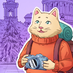 Упаковка чая из серии коты-туристы