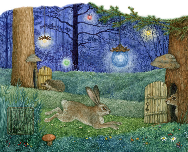 Фонари в лесу