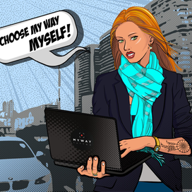 Рекламная иллюстрация для my way tattoo
