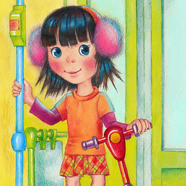 В автобусе. Для игры о правилах поведения в транспорте