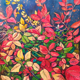 Листва у ограды