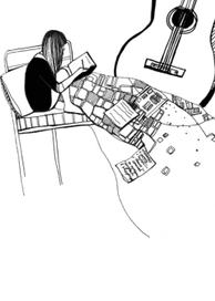 эскиз обложки для книги Даши Суворовой "Записки под одеялом"