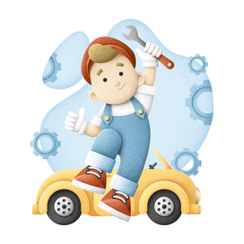 Cute little mechanic