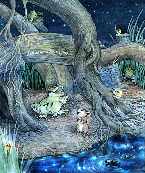 К сказке Дениса Емельянова "Мышонок и подснежник". Права на иллюстрацию выкуплены автором сказки.