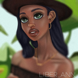 В ботаническом саду портрет