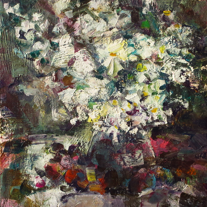 этюд с белыми цветами