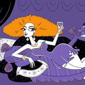 Дама в сиреневом