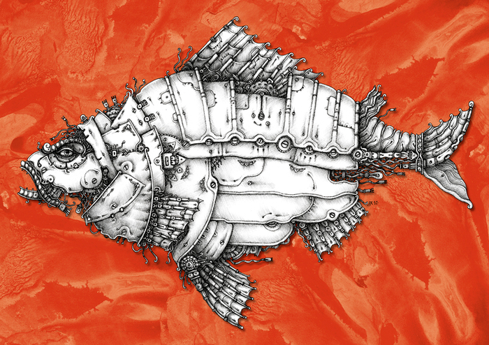 Механическая рыба. (Вариант 2)