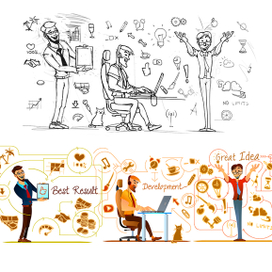 business concept - sketch/vector