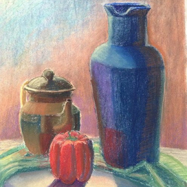 Натюрморт с синей вазой