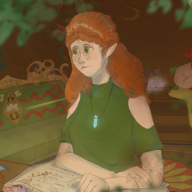 Задумчивая эльфийка 