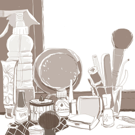 О том как косметика к подоконнику в гости ходила.