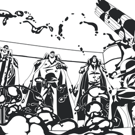 луффи и 3 адмирала