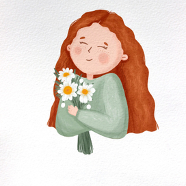 Девочка с цветами 