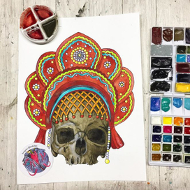 череп в кокошнике