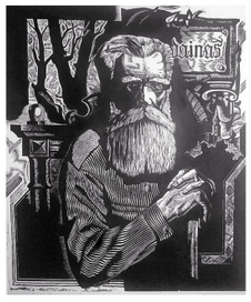 Кришьян Барон.Линогравюра.