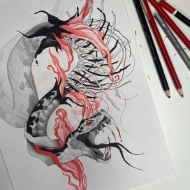 тату-эскиз: змея