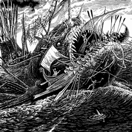 форзац "Рыба-кит"