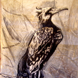 странная болотная птица