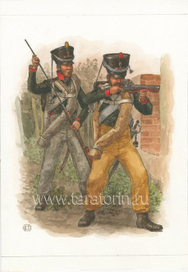 Русские пехотинцы. 1812