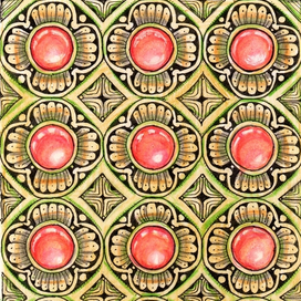 Узор с цветными камешками. 