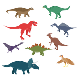 Динозавры. Иллюстрации для пособий.