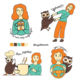 Стикерпак "Рыжая"