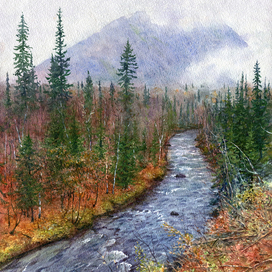 Туман над рекой Вудъяврйок