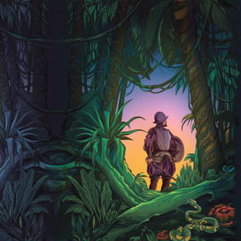 Обложка романа "По багровой тропе в Эльдорадо" Э. Кондратова