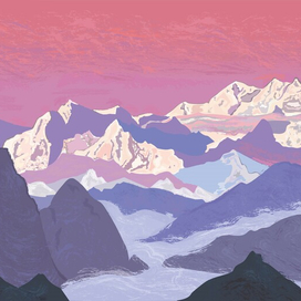 закат в горах