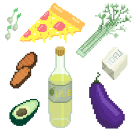 Pixel food
