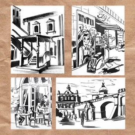 Городской скетч