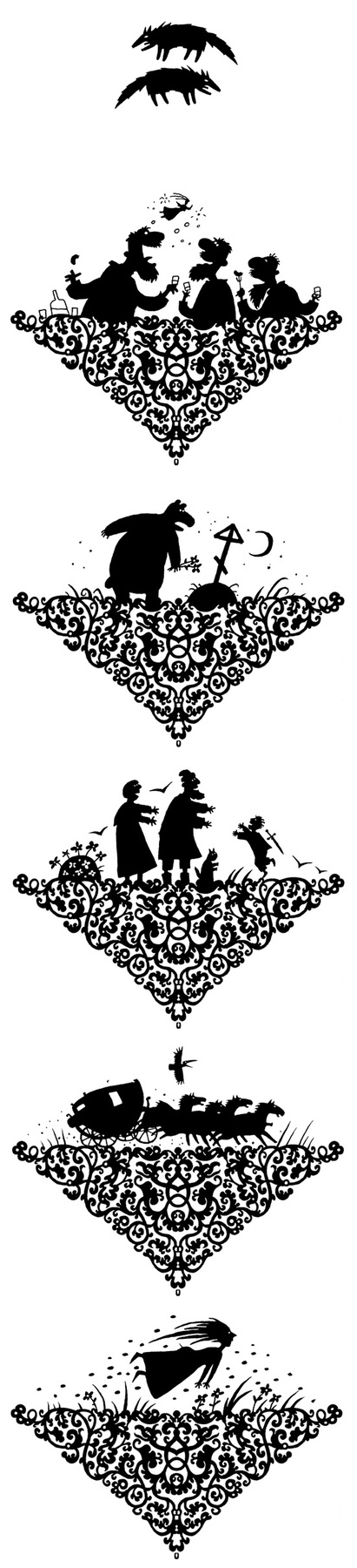 ч/б графика к книге "Диковины"