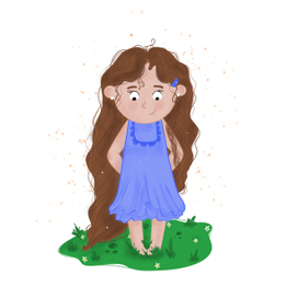 Девочка в траве