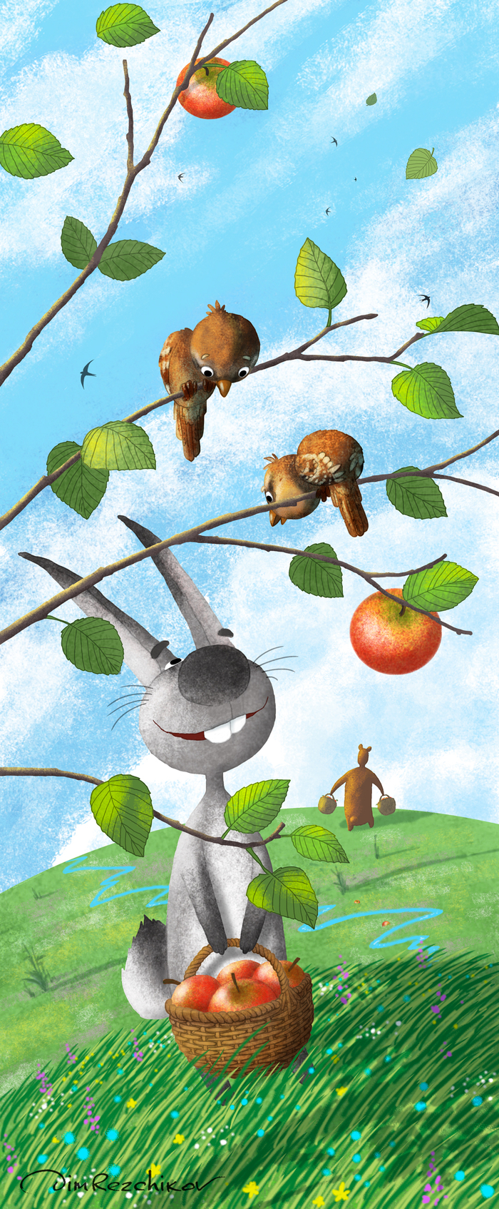 "Август, корзина яблок" ))) 
