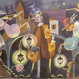 Эскиз панно "Театр Кукол"