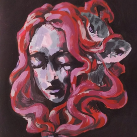 портрет на черном