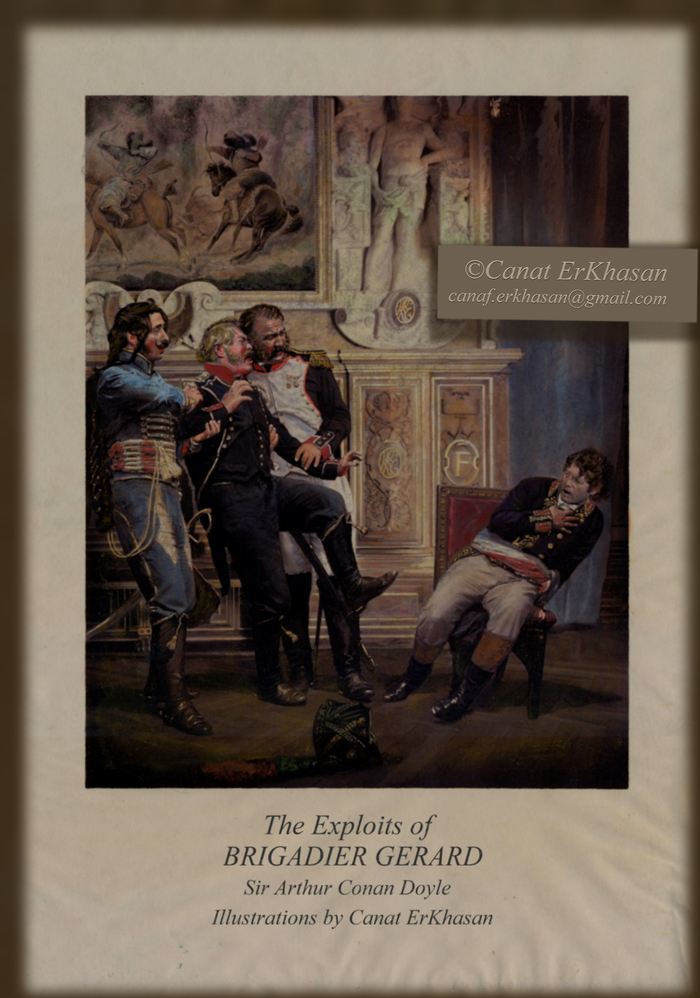 Иллюстрация к книге "Подвиги бригадира Жерара" Артур Конан Дойл.