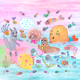 Иллюстрация для детской книги про дружбу Land of Tayo